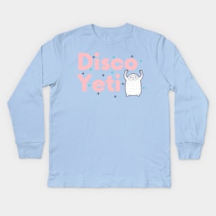 Disco Yeti Party! Kids Long Sleeve T-Shirt